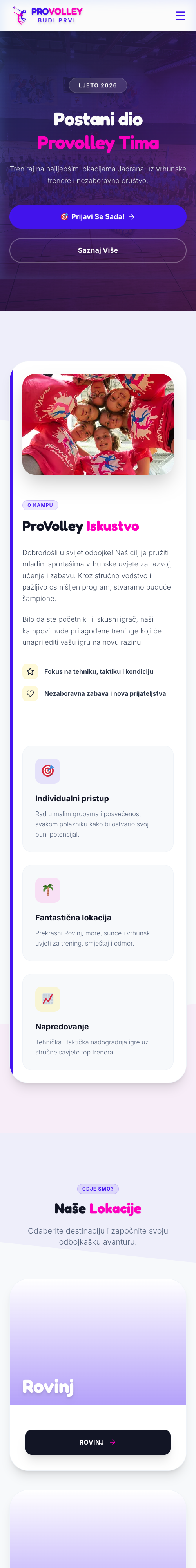 Screenshot of ProVolley.hr